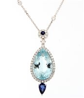 Necklace Crivelli Woman in White Gold Acquamarina 372-2347